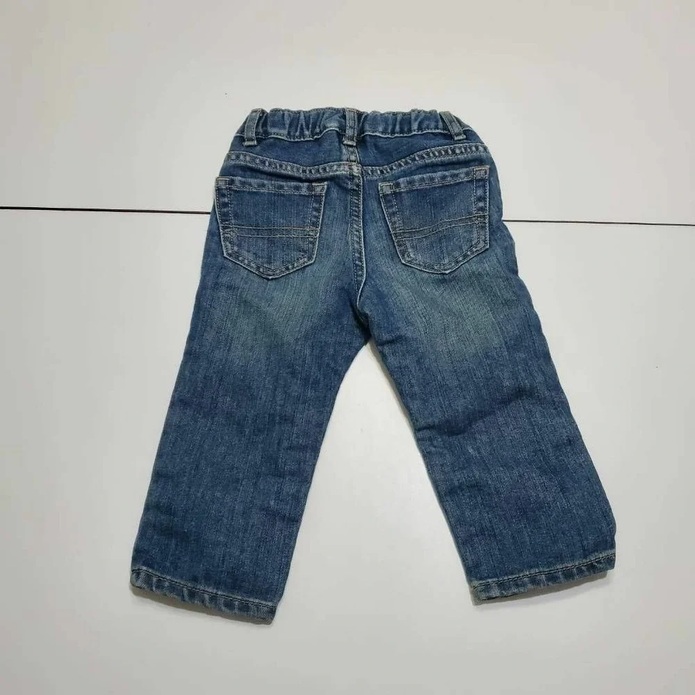 The Children's Place Unisex Skinny Jeans Blue Pockets Medium Wash Denim 12-18 M